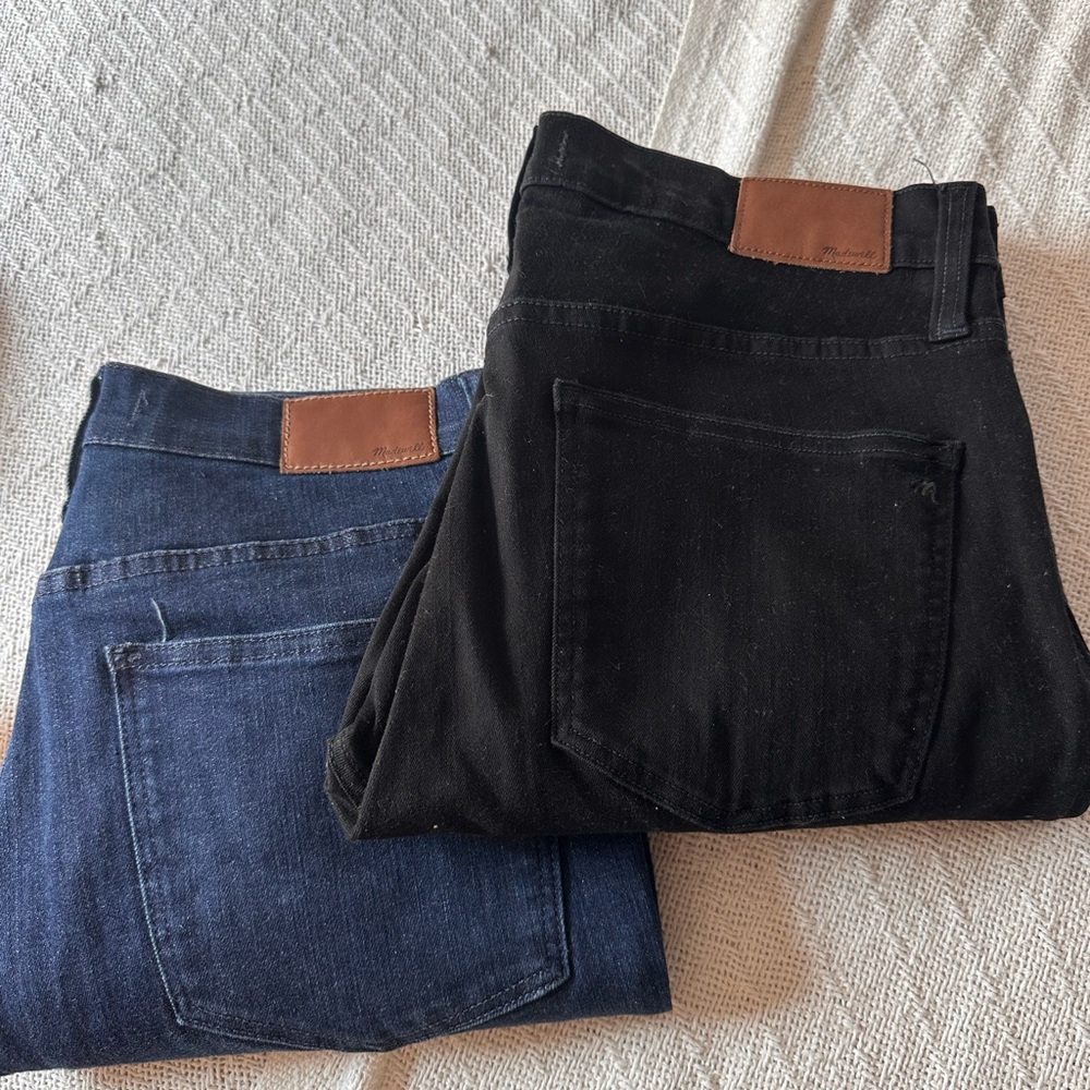 Madewell Set of Black and Blue Skinny Jeans